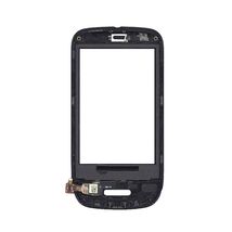 Тачскрин (Сенсорное стекло) для смартфона Huawei U8510 Ideos X3 c рамкой черный