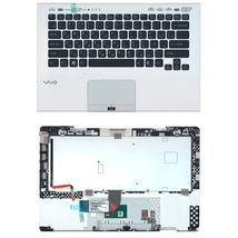 Клавіатура для ноутбука Sony Vaio (VPC-SB) Black, (Silver TopCase), RU (for fingerprint reader)