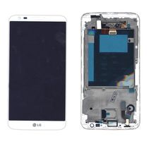 Матрица с тачскрином (модуль) для LG G2 D801 белый с рамкой