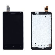 Матрица с тачскрином (модуль) для Microsoft Lumia 532 Dual Sim черный с рамкой