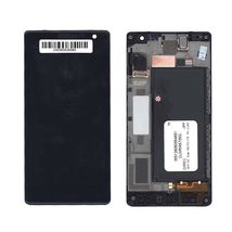 Матриця з тачскріном (модуль) для Nokia Lumia 730 Dual чорний з рамкою