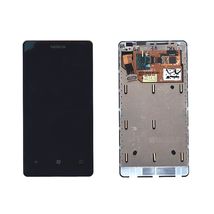 Матриця з тачскріном (модуль) для Nokia Lumia 800 (з рамкою) чорний