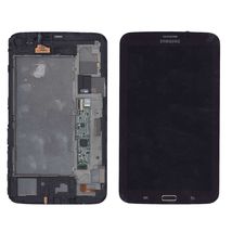 Матриця з тачскріном (модуль) для Samsung Galaxy Tab 3 7.0 SM-T211 коричневий з рамкою