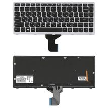 Клавиатура для ноутбука Lenovo IdeaPad (Z400) с подсветкой (Light), Black, (Gray Frame), RU