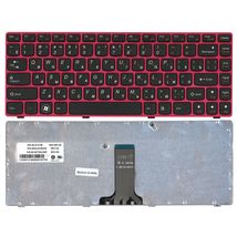 Клавіатура для ноутбука Lenovo IdeaPad (Z470, G470Ah, G470GH, Z370) Black, (Red Frame), RU