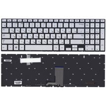 Клавиатура для ноутбука Samsung (NP880Z5E, NP780Z5E, NP870Z5E, NP770Z5E, NP670Z5E) с подсветкой (Light), Silver, (No Frame), RU