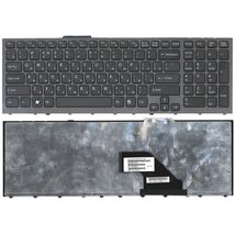 Клавиатура для ноутбука Sony Vaio (VPC-F11, VPC-F12, VPC-F13) Black, (Gray Frame) RU