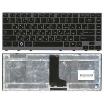 Клавіатура для ноутбука Toshiba Satellite (M600, M640, M645, M650, P740, P745) Black, (Gray Frame) UA