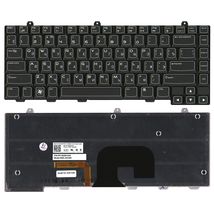 Клавіатура для ноутбука Dell Alienware (M14x R1, M14x R2) з підсвічуванням (Light), Black, RU/EN