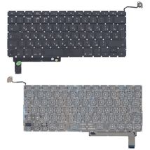Клавиатура для ноутбука Apple MacBook Pro (A1286) (2011, 2012 года) с подсветкой (Light), Black, (No Frame), с (SD), RU (вертикальный энтер)