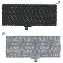 Клавиатура для ноутбука Apple MacBook (A1278) Black, RU (вертикальный энтер)