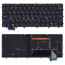 Клавиатура для ноутбука Dell XPS (13 9343) с подсветкой (Light), Black, (No Frame), RU