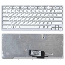 Клавіатура для ноутбука Sony Vaio (VPC-CW, VPCCW) White, (Silver Frame) RU