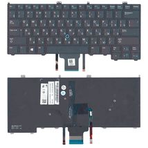Клавіатура для ноутбука Dell Latitude (E7440) з підсвічуванням (Light), з вказівником (Point Stick) Black, RU